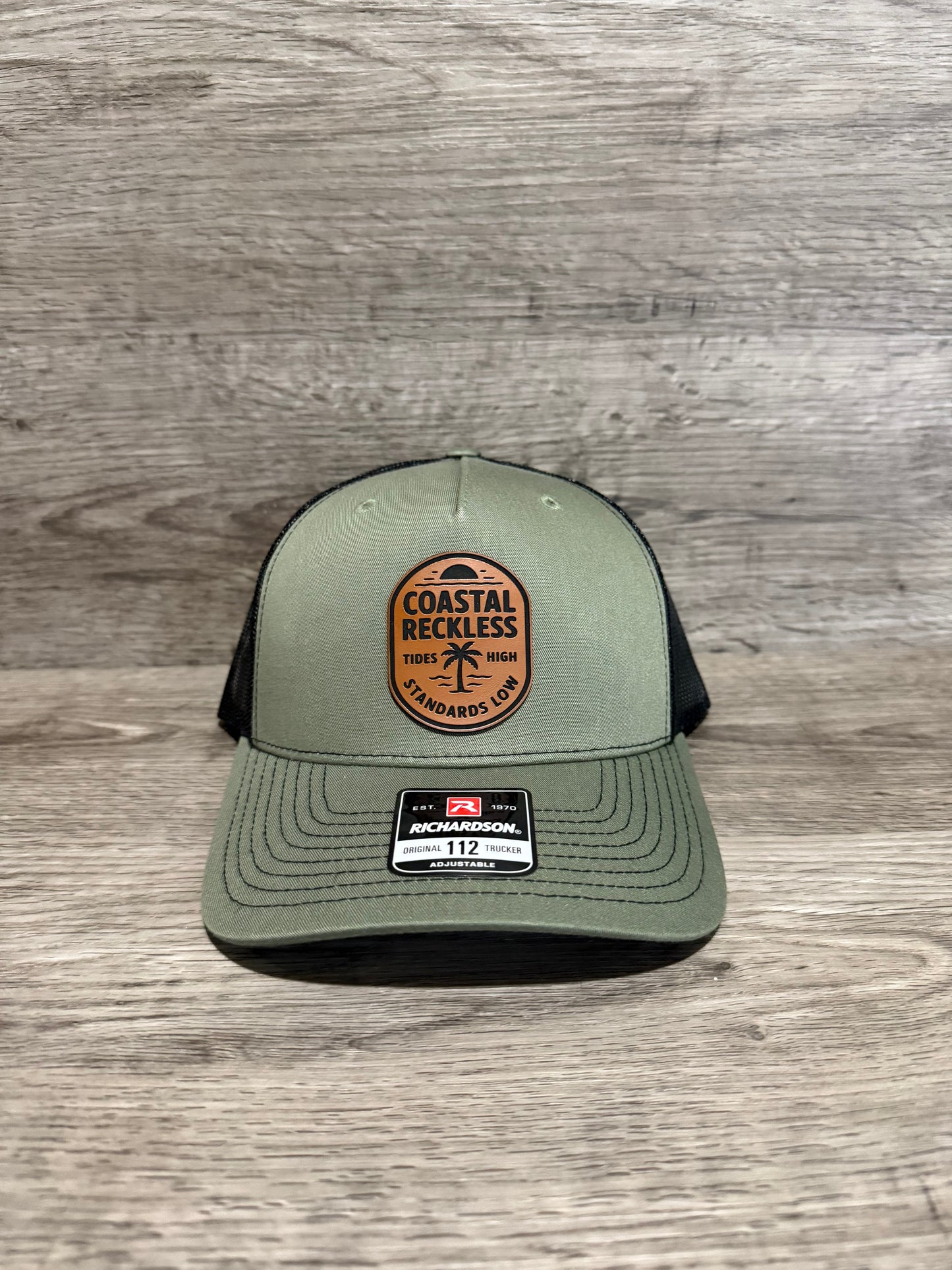 Leather Patch - Olive/Black