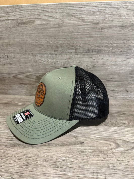 Leather Patch - Olive/Black