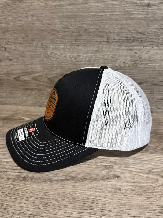 Leather Patch - Black/White