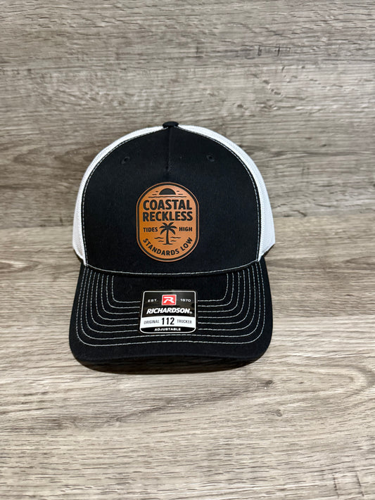 Leather Patch - Black/White