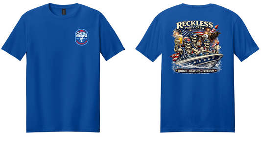 Coastal Reckless Party Crew Tee- Limited Preorder