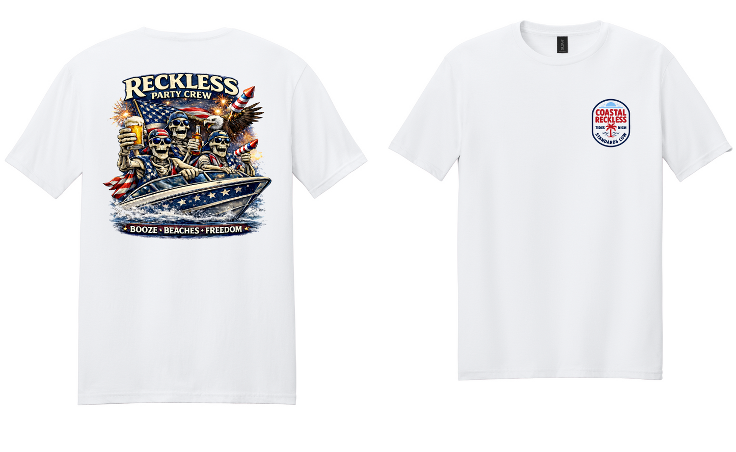 Coastal Reckless Party Crew Tee- Limited Preorder